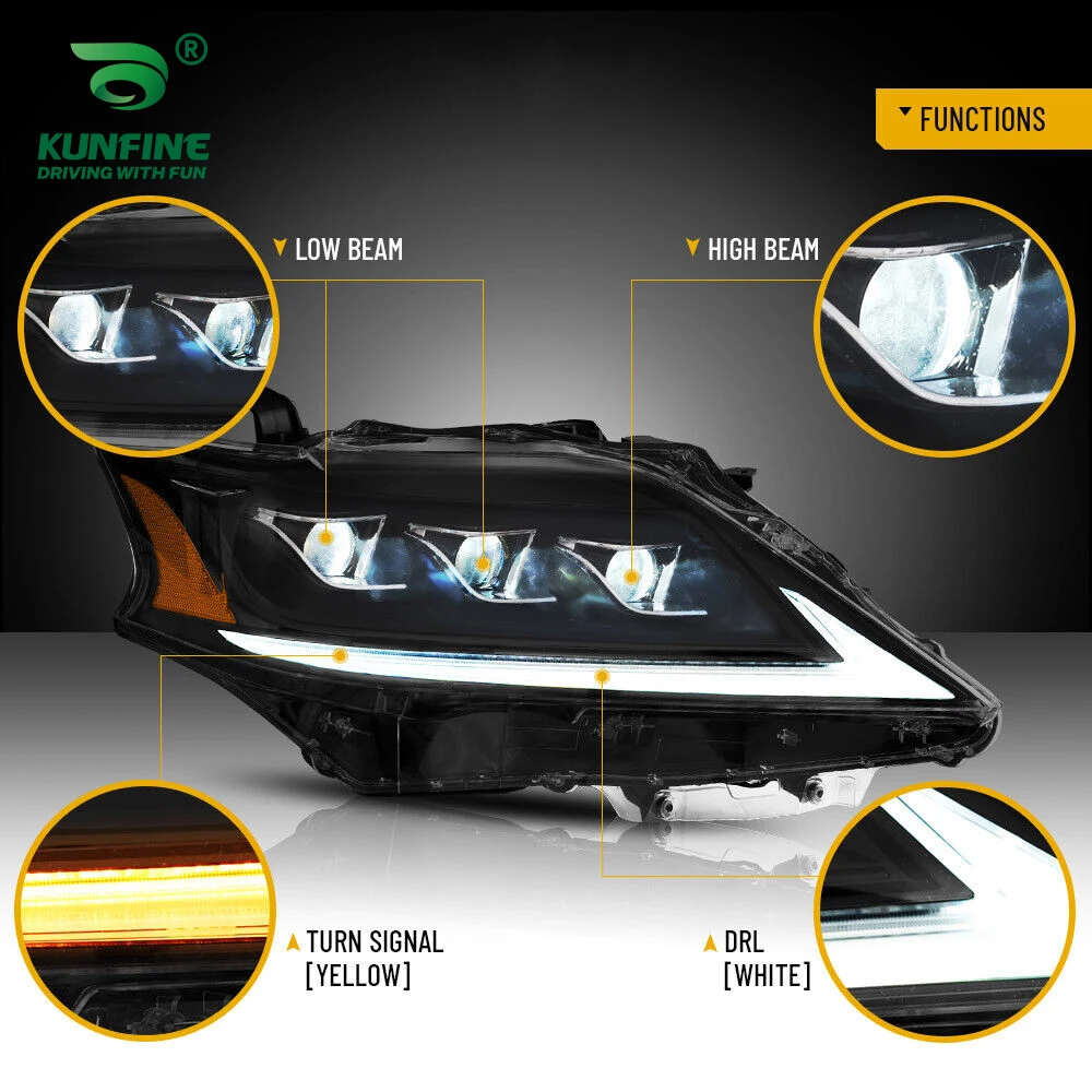 Car Styling Pair Of Car Headlight Assembly For Lexus RX350 2013-2015 LED Head Lamp Car Tuning Light Parts Plug And Play