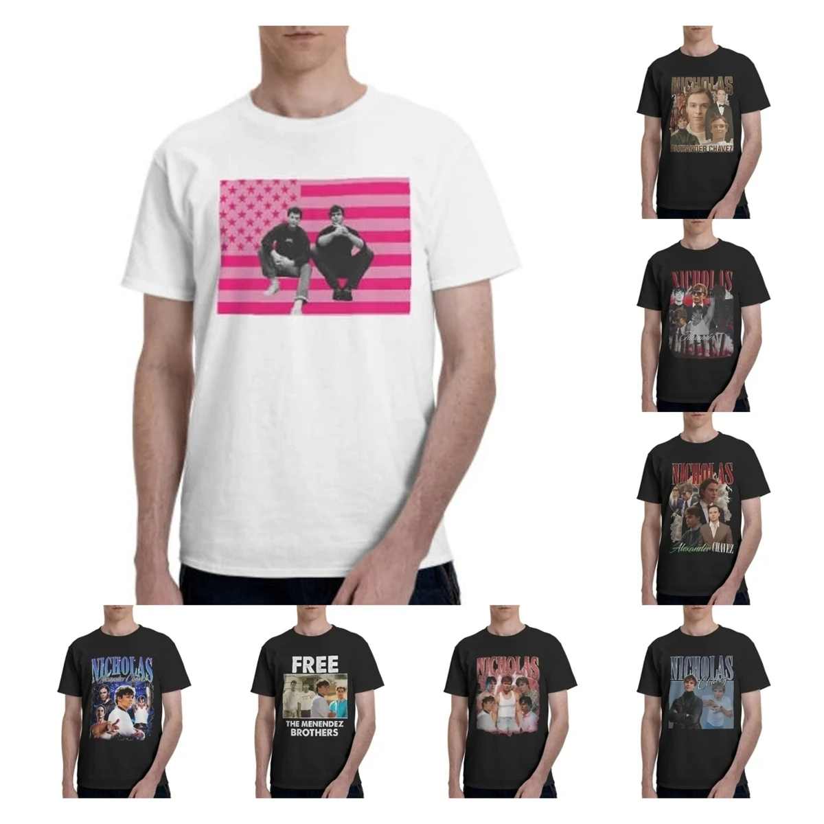 Купер Копре и Николас Александр Чавез Футболки с розовым флагом Мужчины Женщины Хлопок для мужчин Футболки Футболка Топы с короткими рукавами