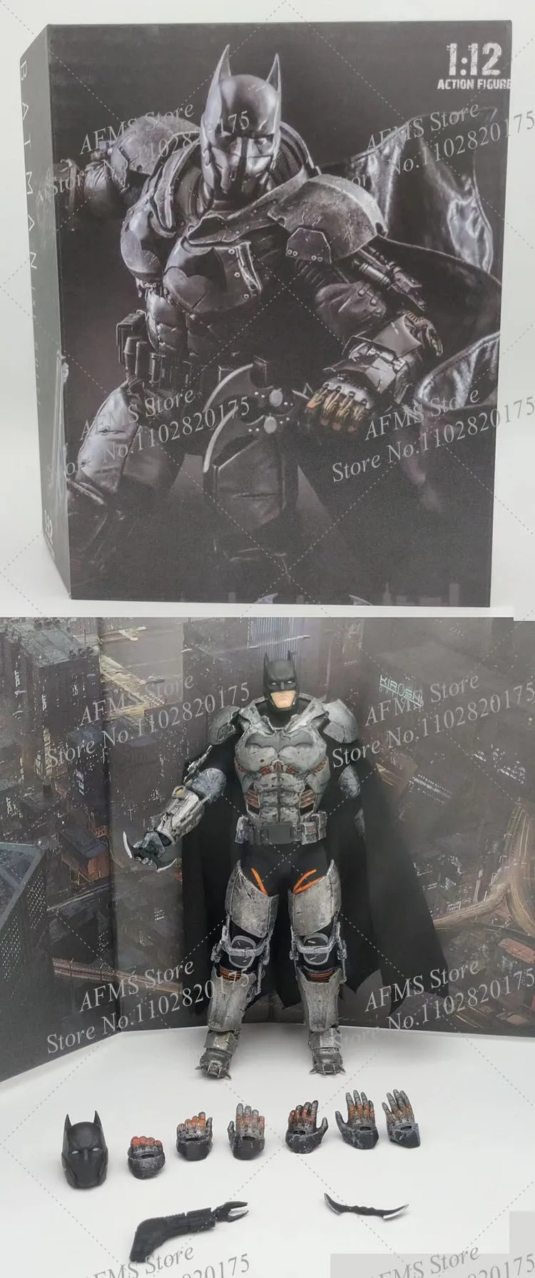 1/12 Scale Collectible Figure Dark Knight Bat Hero Thermal Heavy Machine Armor Doll 18Cm Men Soldier Action Figure Model