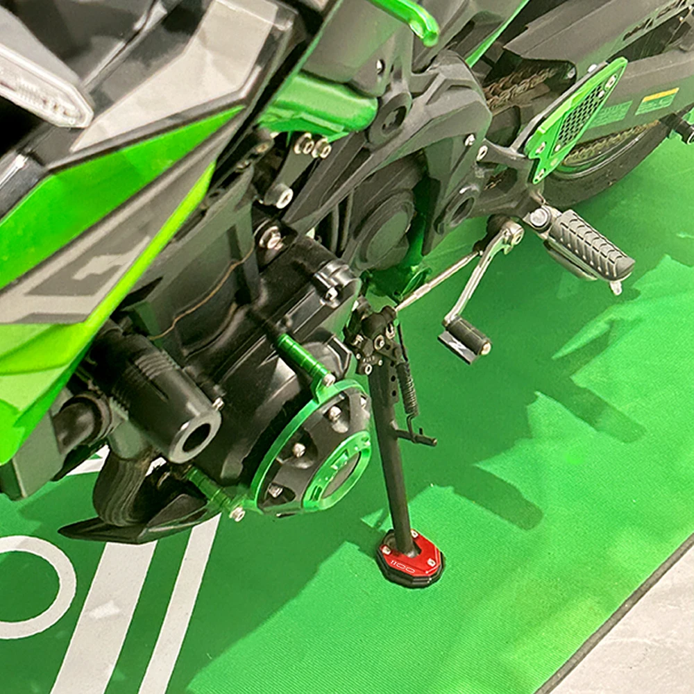 Für Kawasaki Z1100 SE Z 1100 SE Ninja1100sx Ninja 1100 2025 2026 Motorrad Seitenständer-Verlängerungsplatte Seitenständer-Vergrößerungspad – Detail 3