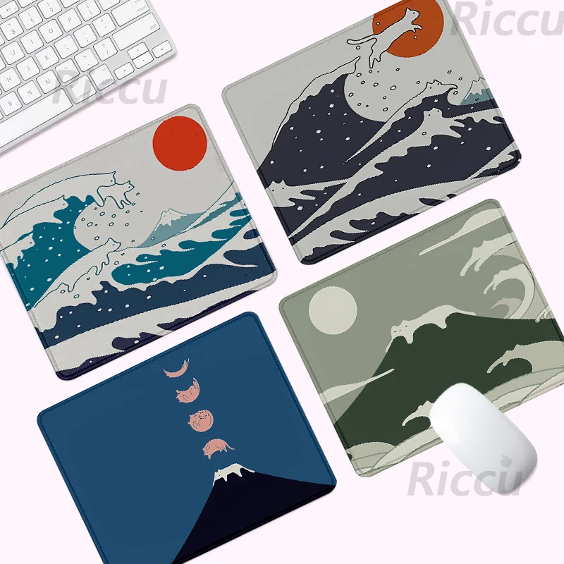 

Table mat Japanese waves cute cat Desktop game Small size Best Sellers HD printing desktop Large size game accessories mouse pad