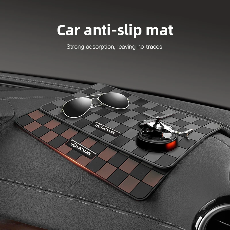 سيارة منقوشة المضادة للانزلاق وسادة السيارات لوحة القيادة تخزين حصيرة لكزس F SPORT GX460 Ct200h IS250 ES 220D IS200 Fsport GS GX IS LS LX NX