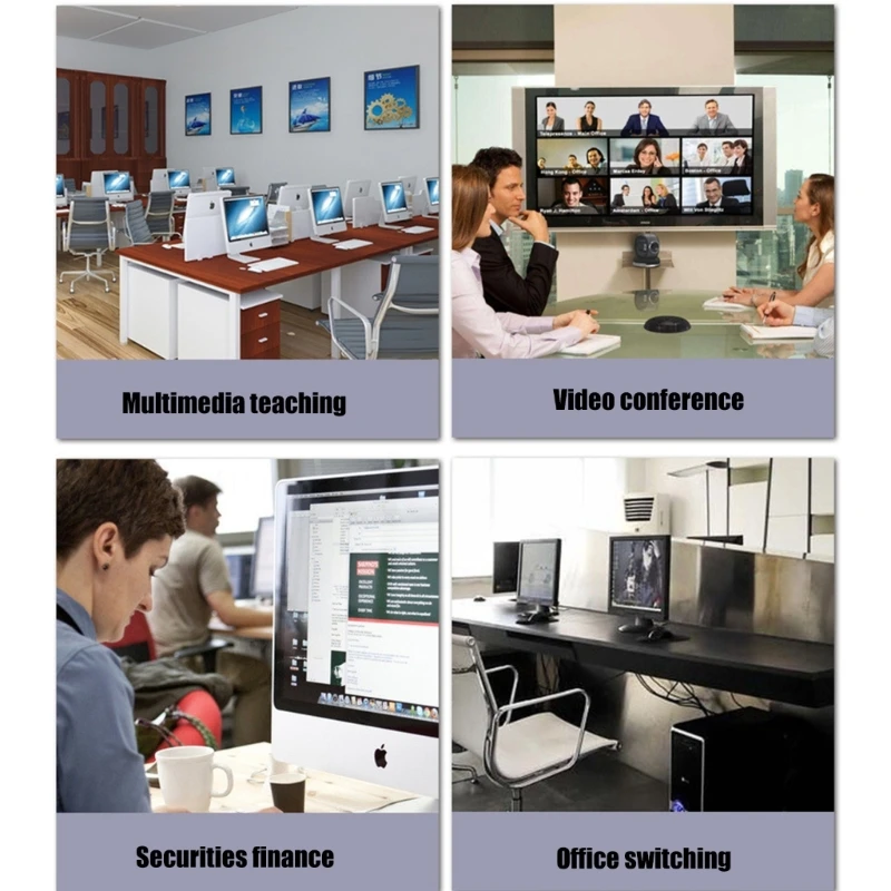 Высокоскоростной переключатель KVM 2 в 1, выход 4K60 Гц, KVm-переключатель для совместного использования видео для ПК, экран для