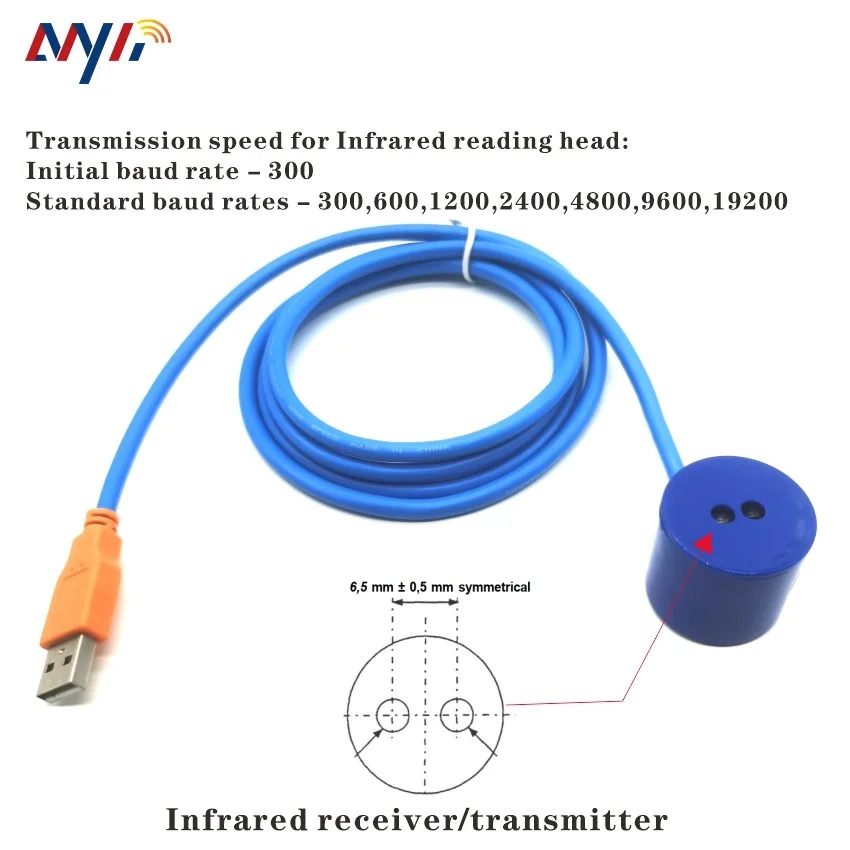 kWh Meter Infrared Reading Head IEC1107 Probe  CP2102 USB to Optical interface IR Infrared Magnetic Adapter STS Energy IEC62056