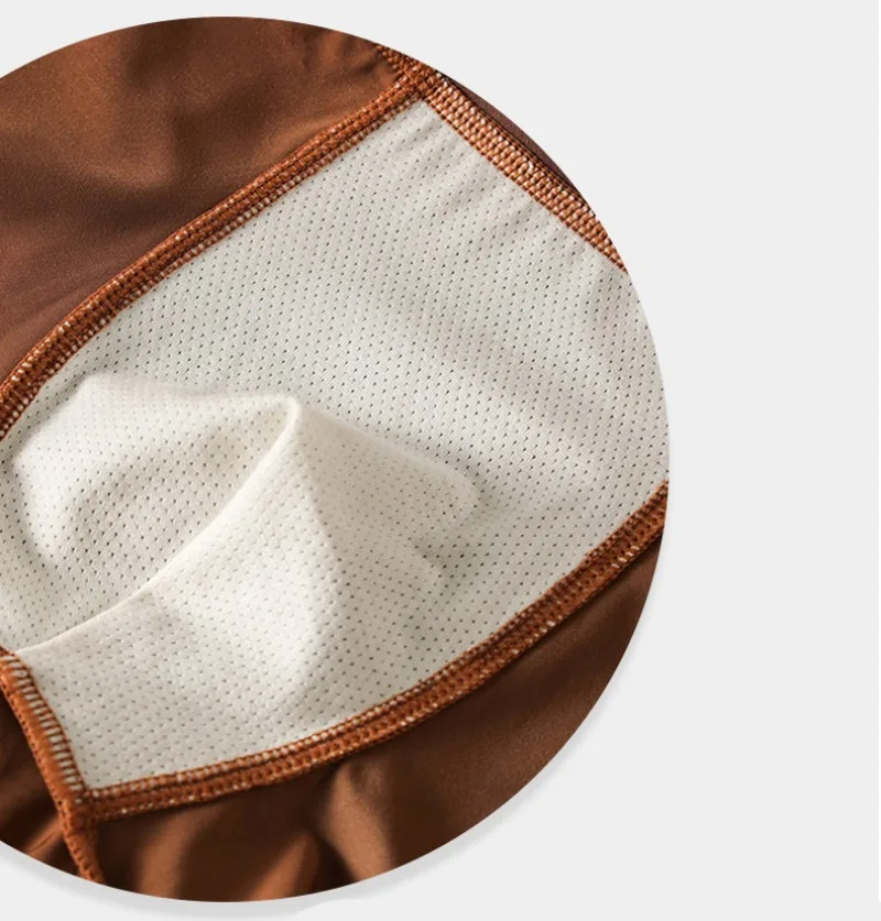 5PCS/Pack Luxury Ice Silk Satin-like men Panties 3D Double-layer Breathable Mesh Crotch Underwear Soft Smooth Safety Briefs