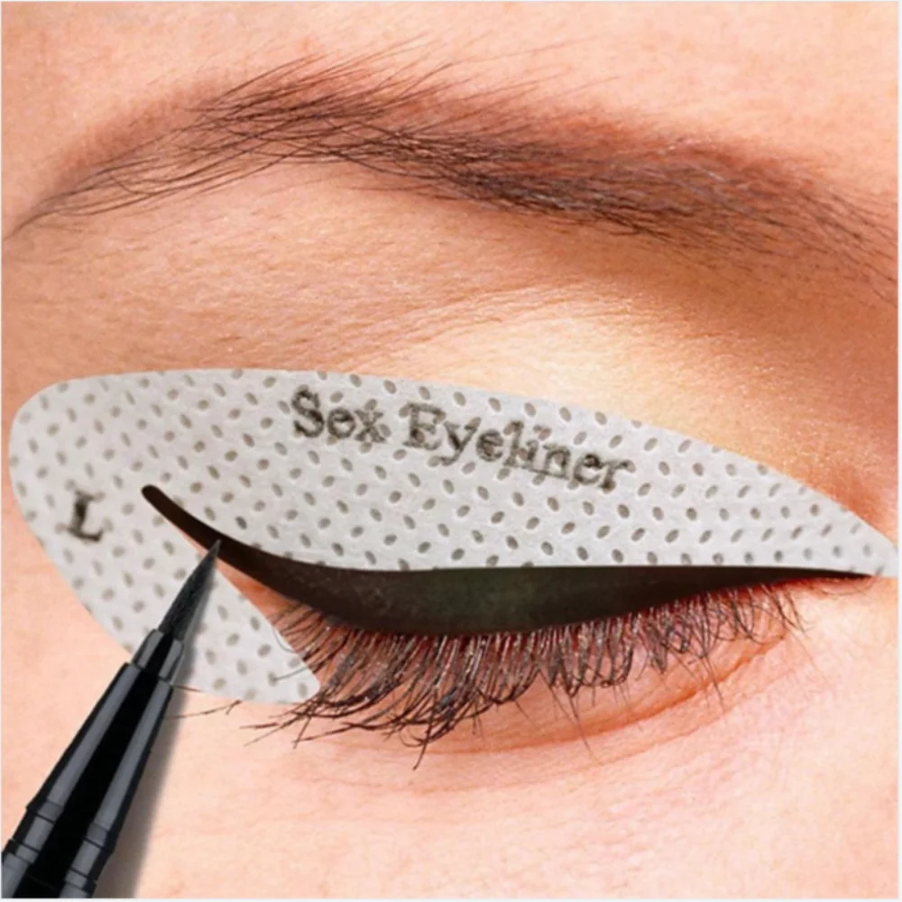 4pcs/set Eyeliner Template Eye Makeup Stencil Eyebrows Eye Shadow Makeup Template Accessories Styling Drawing Guide Shaping Tool