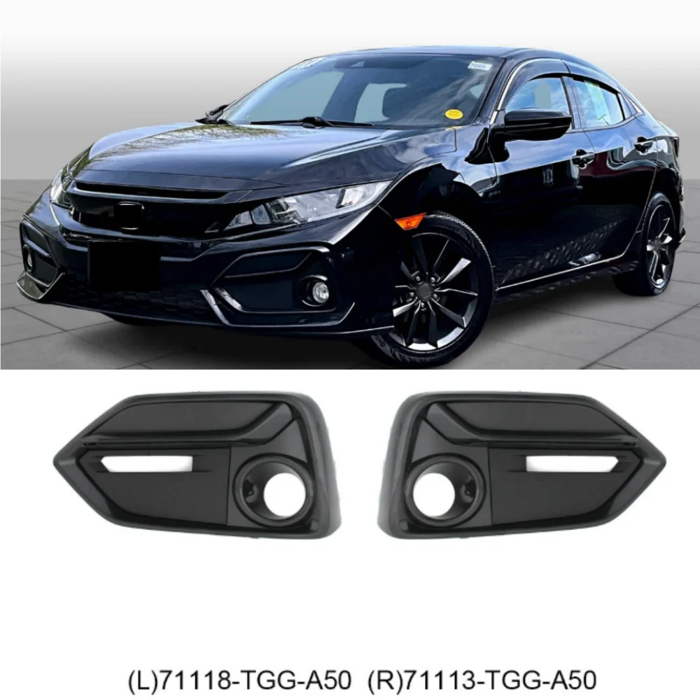 

Для Honda Civic 2019-2023 хэтчбек передний и задний бампер противотуманная фара крышка решетки OE: 71118-TGG-A50/71518-TGG-E50