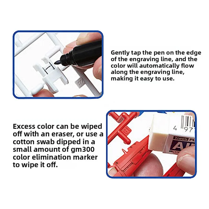 ปากกา Mr.Hobby GM301 302 303 สำหรับงานโมเดลกันดั้ม ปากกาไลเนอร์ ปากกาลบสี ปากกาสีน้ำมันสำหรับชุดโมเดลพลาสติก