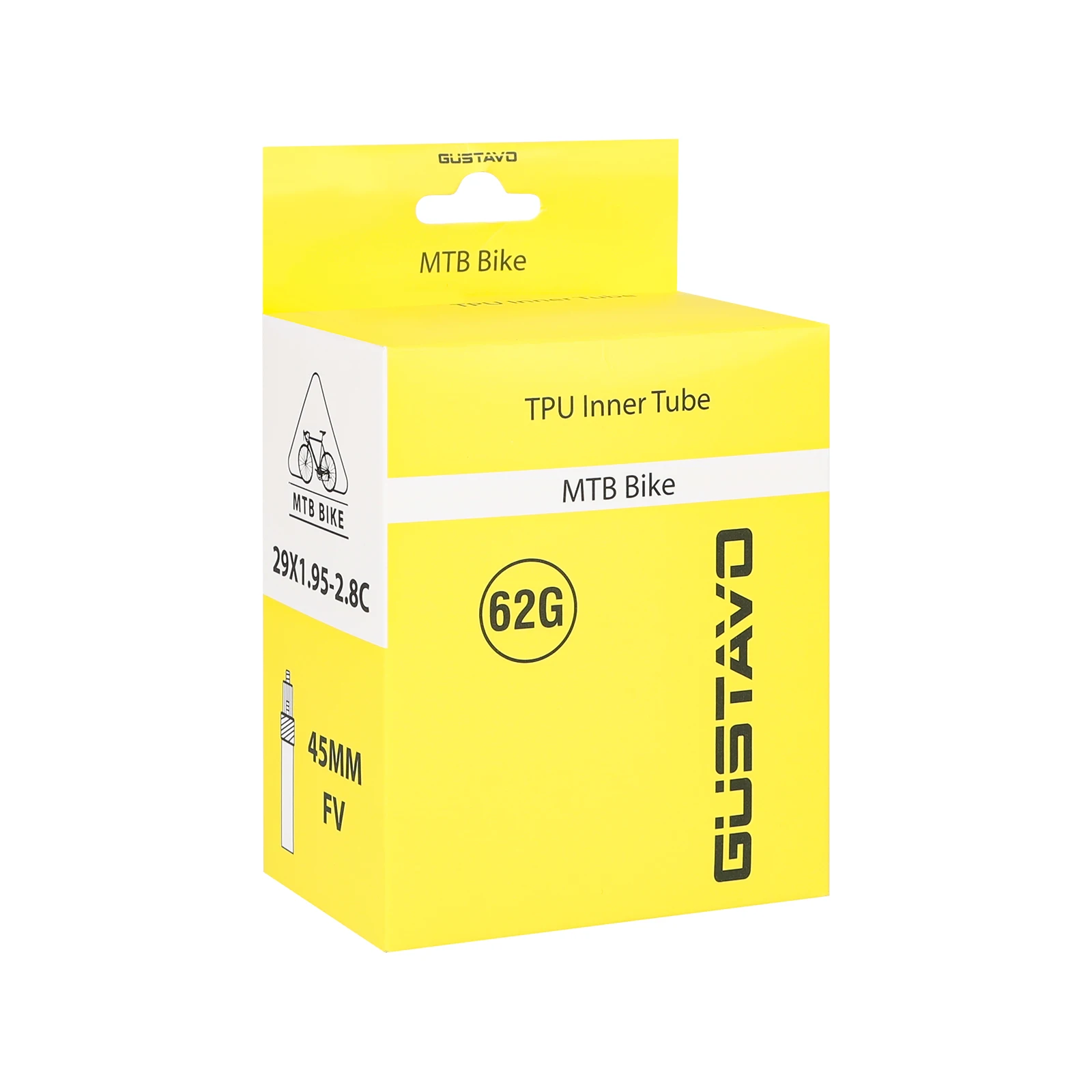 GUSTAVO TPU Tube MTB 26 27.5 29er Bike Inner Tire 29x1.95 2.0 2.1 2.2 2.3 2.4 2.5 2.6 2.7 2.8 Bicycle Lights Tire French Valve
