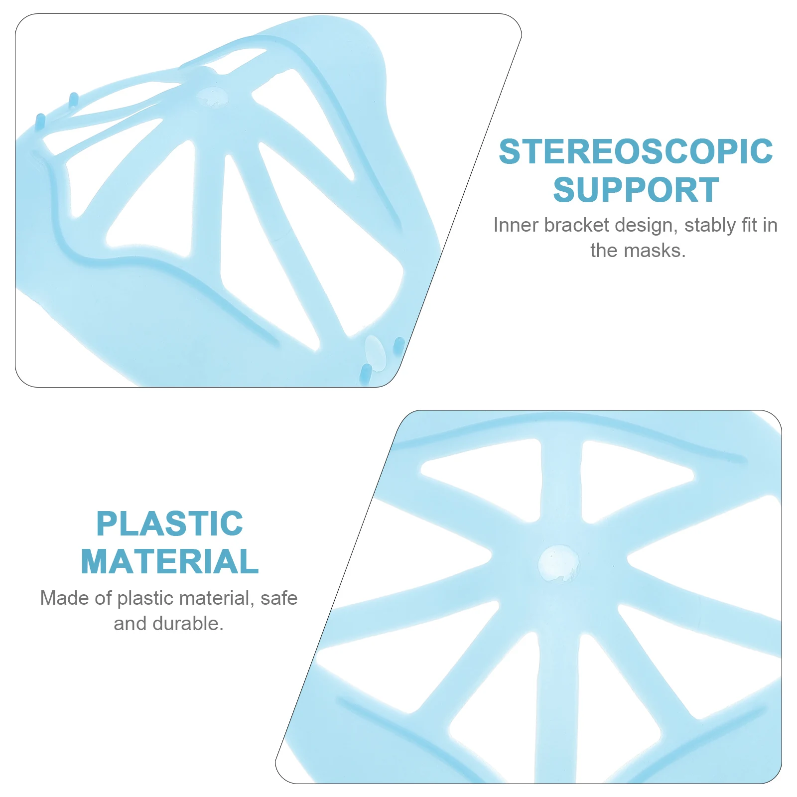 

3 Pcs Mask Inner Support Frame Nonstick Breathing Bracket for Masks Stereoscopic Strong Plastic Labor Protection
