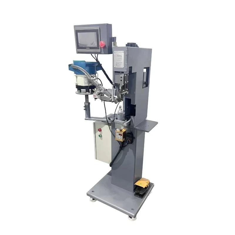 Jiuzhou JZ-989WS-1 Safety Protection PLC-controlled 220V Automatic Shoe Buckle Riveting Machine 1 Year Warranty Field Boots Grey