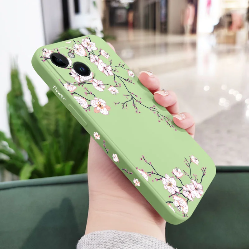 Pflaumenblüten-Handyhülle für iPhone 17 17 Air 16 16e 15 14 13 12 11 Plus Pro Max Mini X XR XS Plus Cover
