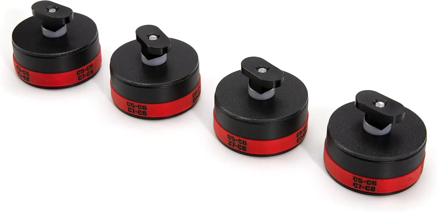 Jack Pad Lifting Puck Set Compatible for Corvette C5/C6/C7/C8, 4-Puck Set for Safe Lifting, Protects Body and Undercarriage, Loc