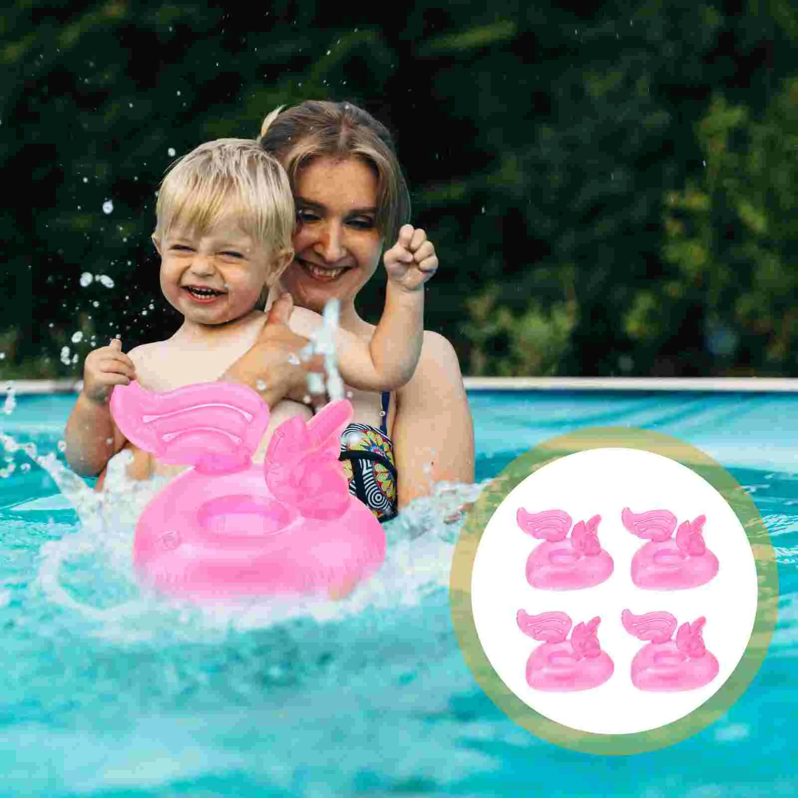 4 Pcs Toy Cup Holder Pool Party Toys Table Coasters for Drinks 25CM Pvc Angel Shaped