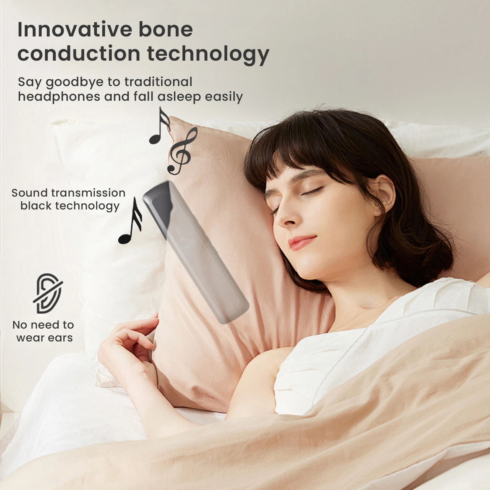 Bone Conduction Pillow Speaker Improve Sleep White Noise Bluetooth Speakers Wireless Soundbar Portable Speakers Sound Box