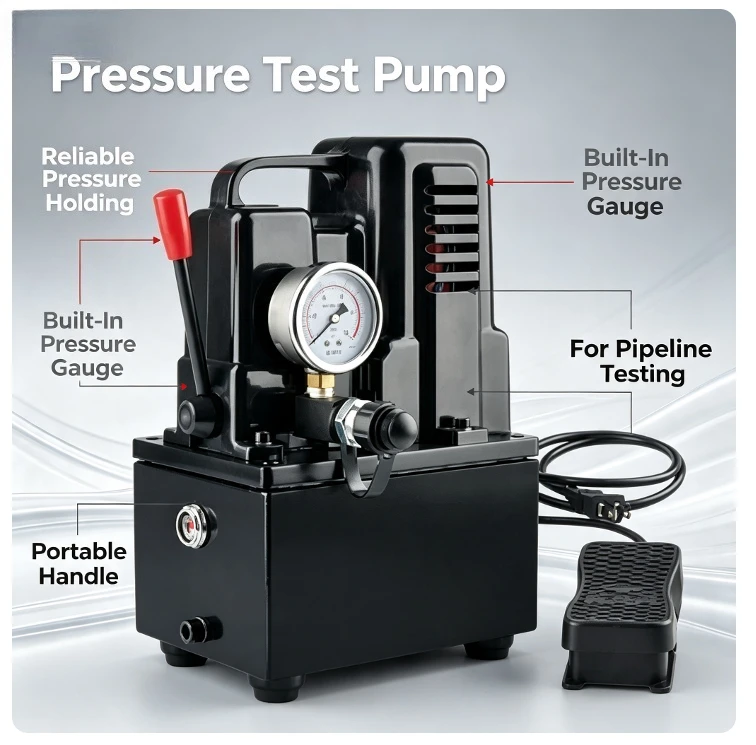 Mini Electric Hydraulic Pump Ultra-High Pressure Portable Foot Switch Power Unit For Jack Press Machine Tensioner High Quality