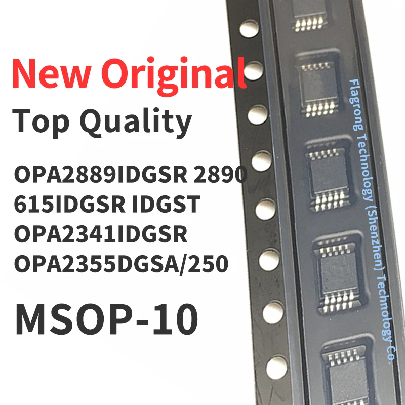 

10 Pieces OPA2889IDGSR OPA2890IDGSR OPA615IDGSR OPA2341DGSA OPA2355DGSA/250 MSOP-10 Chip IC New Original