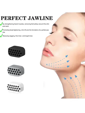 Jawline Exerciser for Man and Woman Silicone Jaw Exerciser Gum Tablets Jaw Trainer & Jaw Exerciser Shaper for Beginner, Intermed
