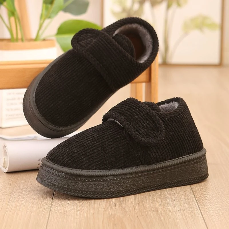 

2025 Winter Warm Furry Cotton Slippers for Men Thick Sole Indoor Non Slip Full Heel Coverage Home Warmth Keeping Slippers
