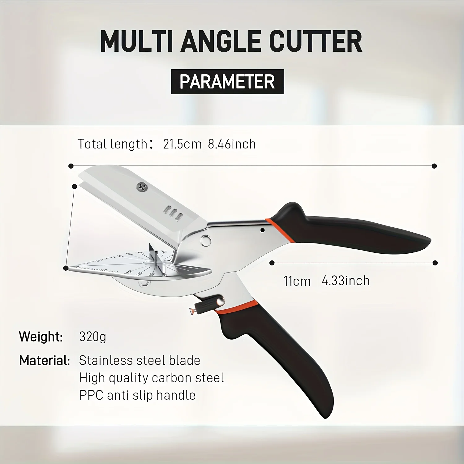 Miter Shears for Angular Cutting of Moulding and Trim, 45 To 135 Degree, Cutting PVC, Trim and Softwood Moulding