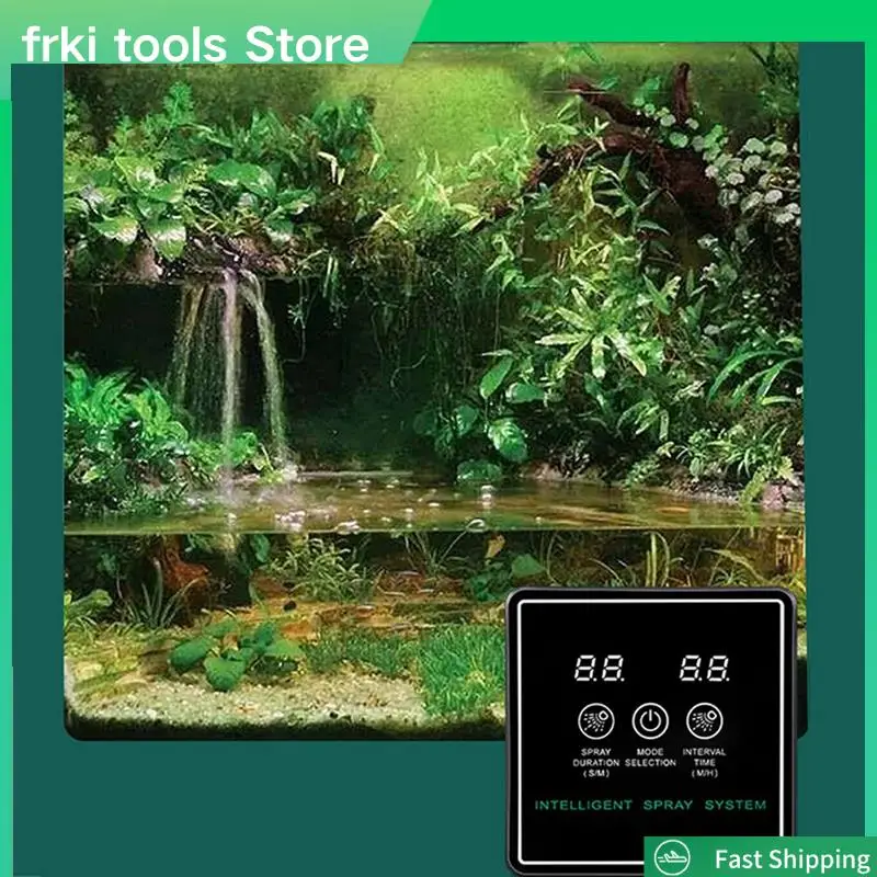 Touch Screen Automatic Mist Rainforest Sprays Intelligent Ecological Cylinder Electronic Timer Sprinkler System Kit-A79G