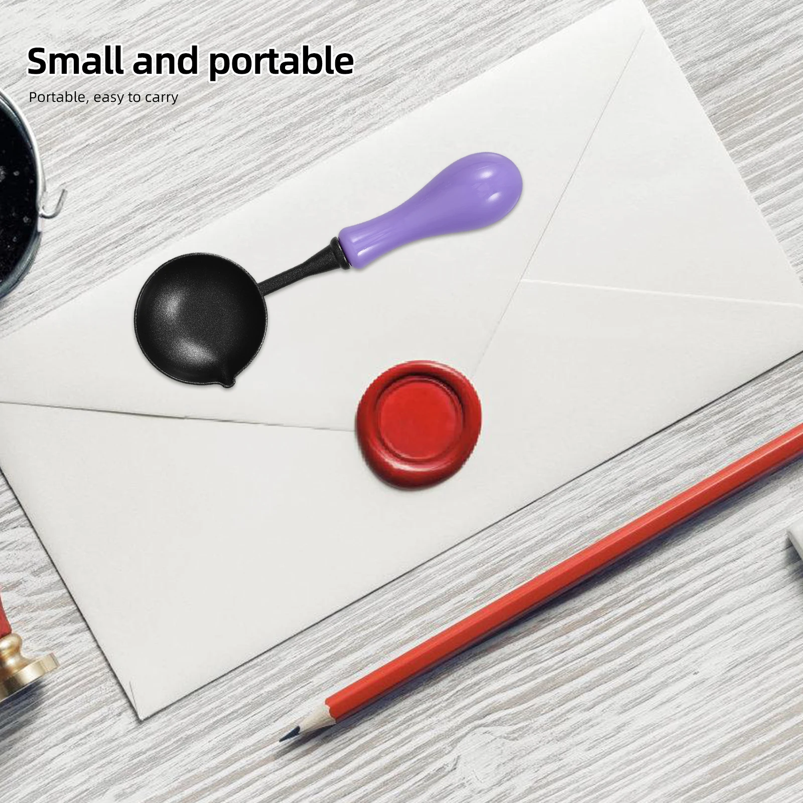 Nonstick Wax Seal Spoon Ergonomic Handle Quick Heating Tool For Envelopes And Crafts Stamped Spoon Manual Melting Attachment