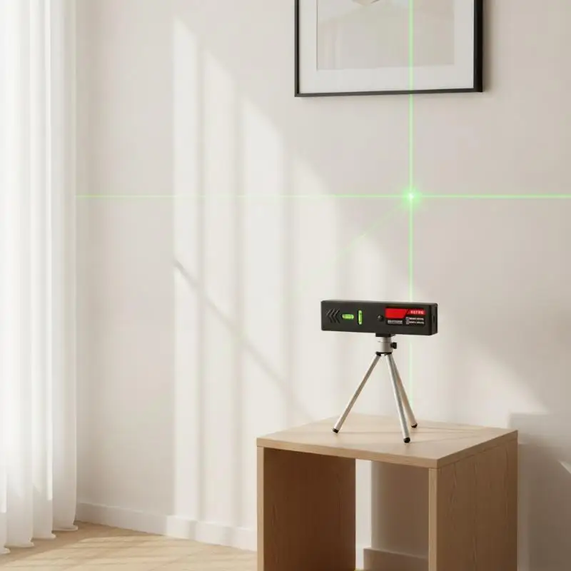 ! Green Cross-Line Laser Level with Strong Magnet for Indoor and Outdoor Use High Precision Leveling Tool with Type-C Charging