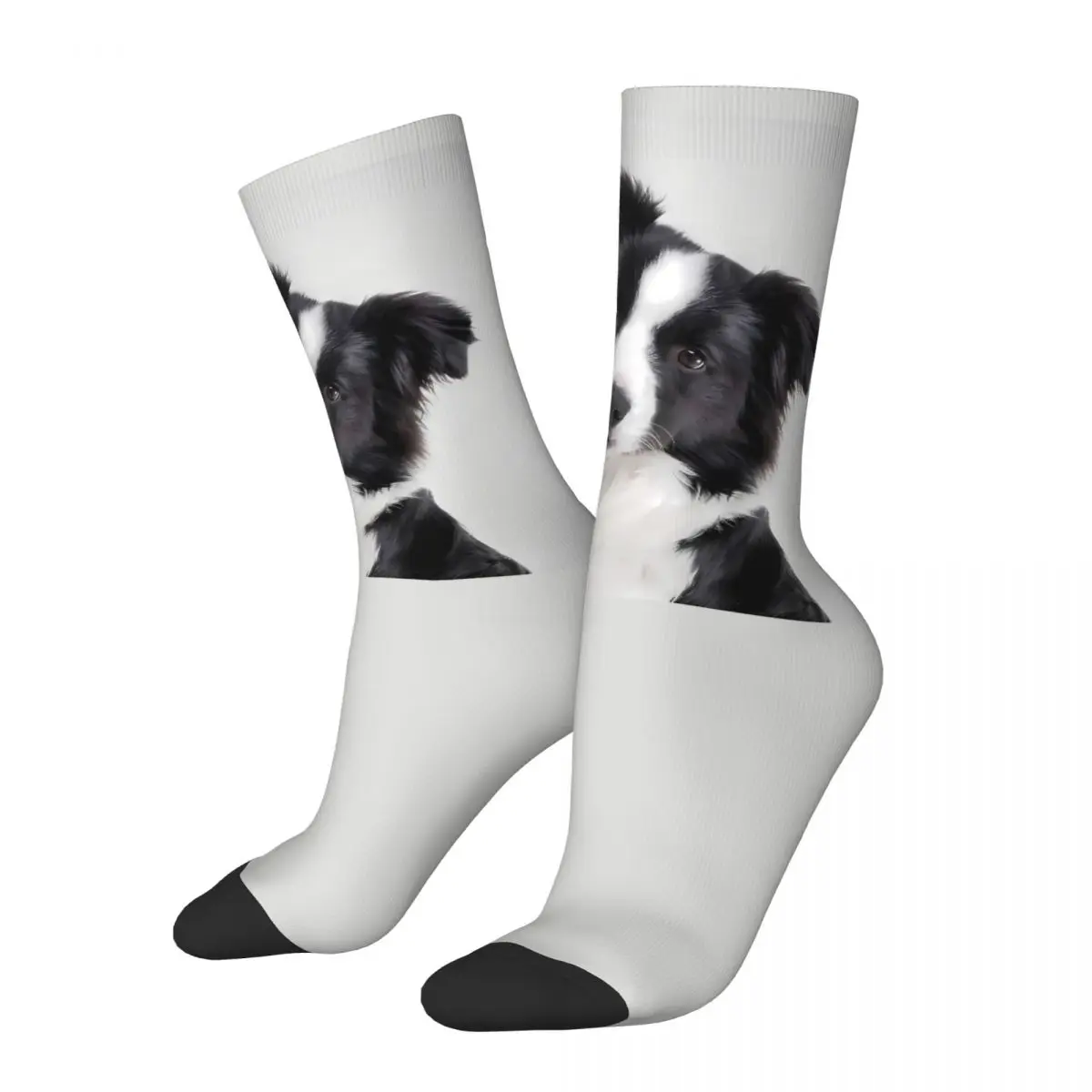 Happy Men's Socks Border Collie Colorful Retro Harajuku Seamless Crew Sock Gift Pattern Printed