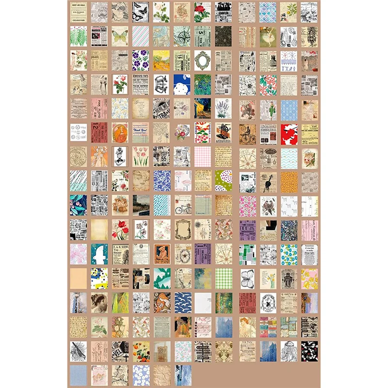 QWE-365 ورقة خمر سكرابوكينغ DIY المواد ورقة الأزهار أخبار رسالة الزخرفية الرجعية الفن الحرفية لوازم الزينة