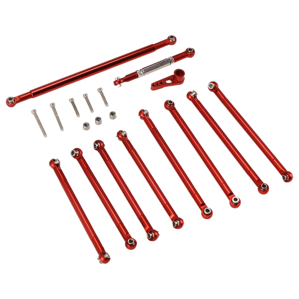 

Modern Metal Pull Rod Steering Servo Link Rod 1/12 RC Car Accessories,Red