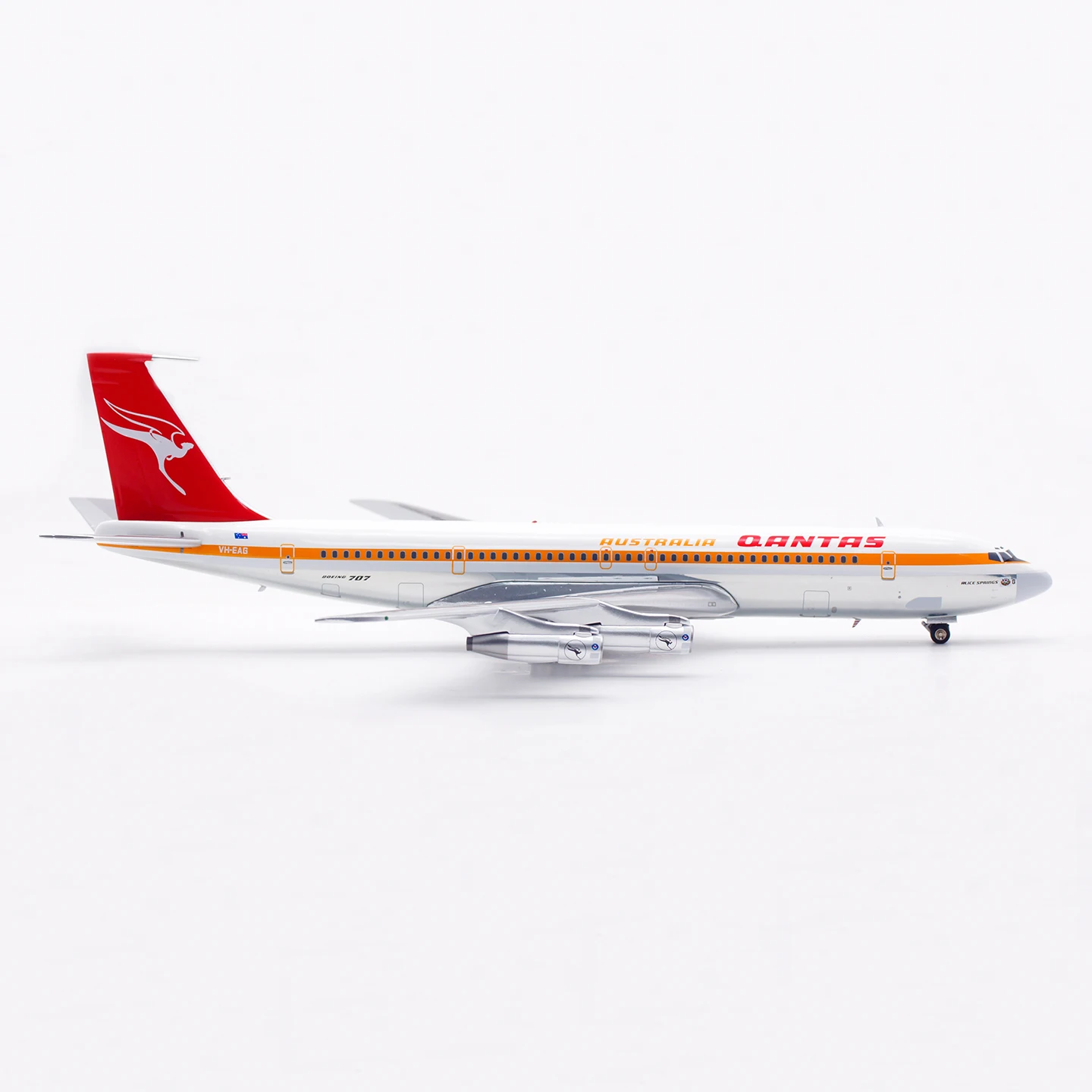 IF707QF0125P Aereo da collezione in lega regalo INFLIGHT 1:200 Qantas "LAST FLIGHT" Boeing B707-300 Diecast Aircraft Jet Model VH-EAG