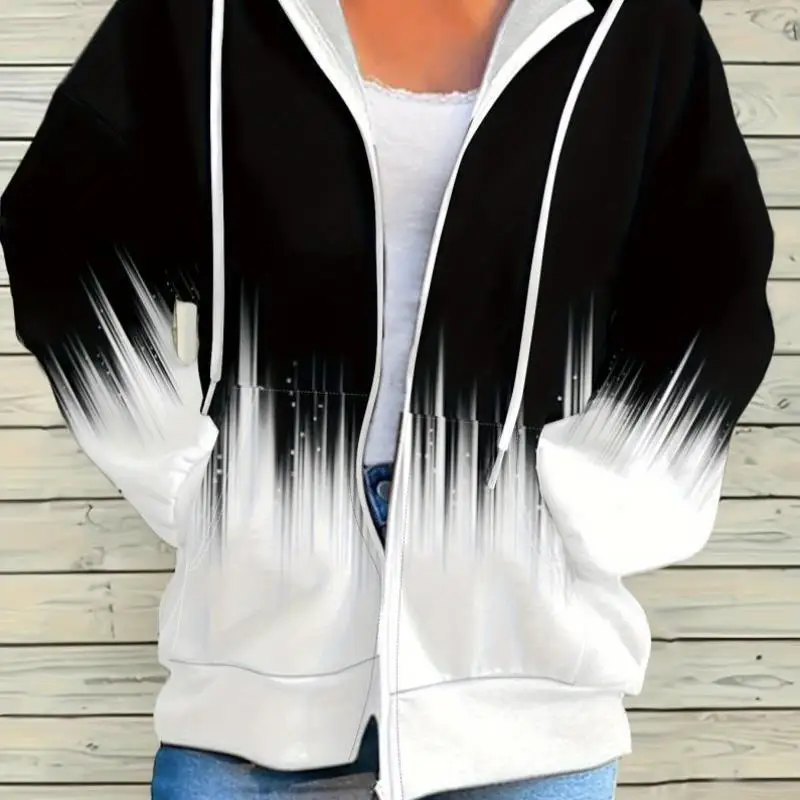 

Женская толстовка на молнии с цветочным принтом, с поясом на талии, зимняя, модная, повседневная, удобная, на молнии, с капюшоном, для женщин среднего возраста