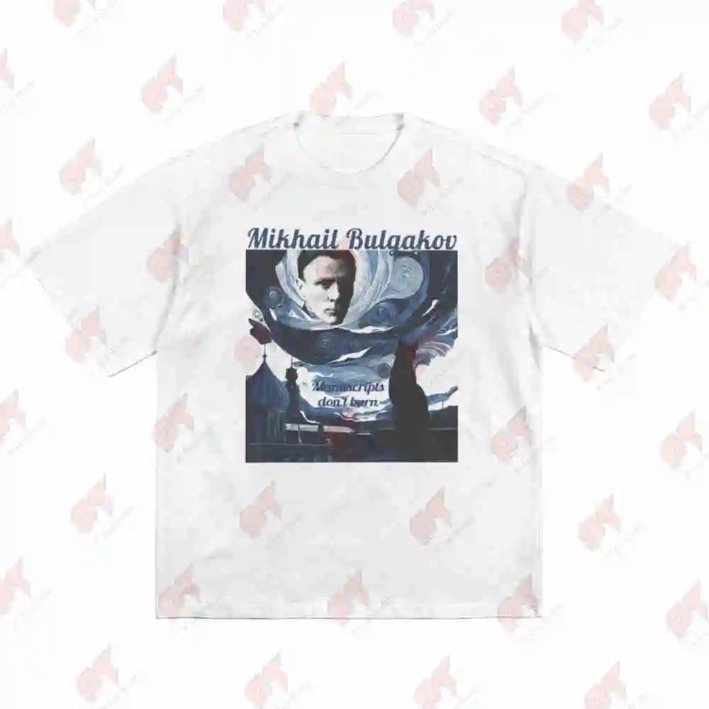 Literary Mikhail Bulgakov Master Margarita Short Sleeve Tee 100% Cotton T-Shirt