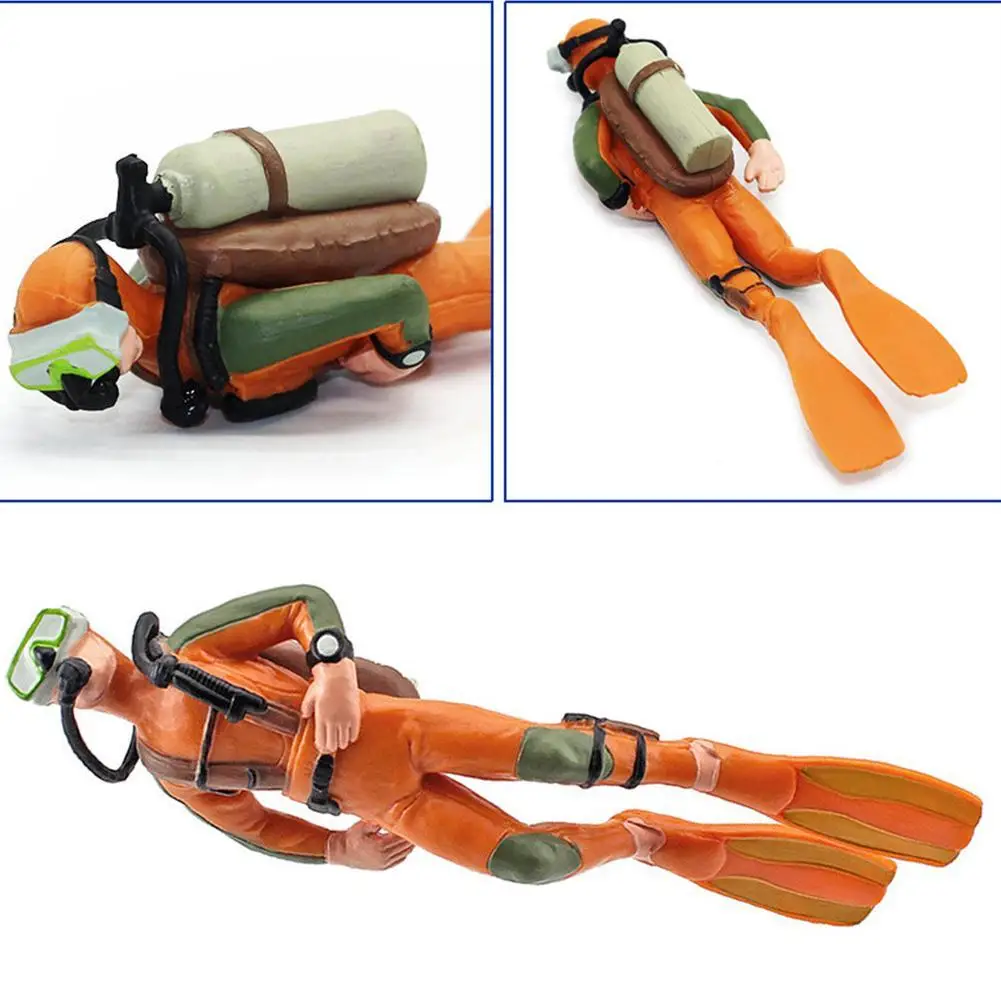 Plastic Seabed Exploration Diver Scene Decoration Miniature Toys Figures Toys Oceans Model Scene Action Diver W1e7