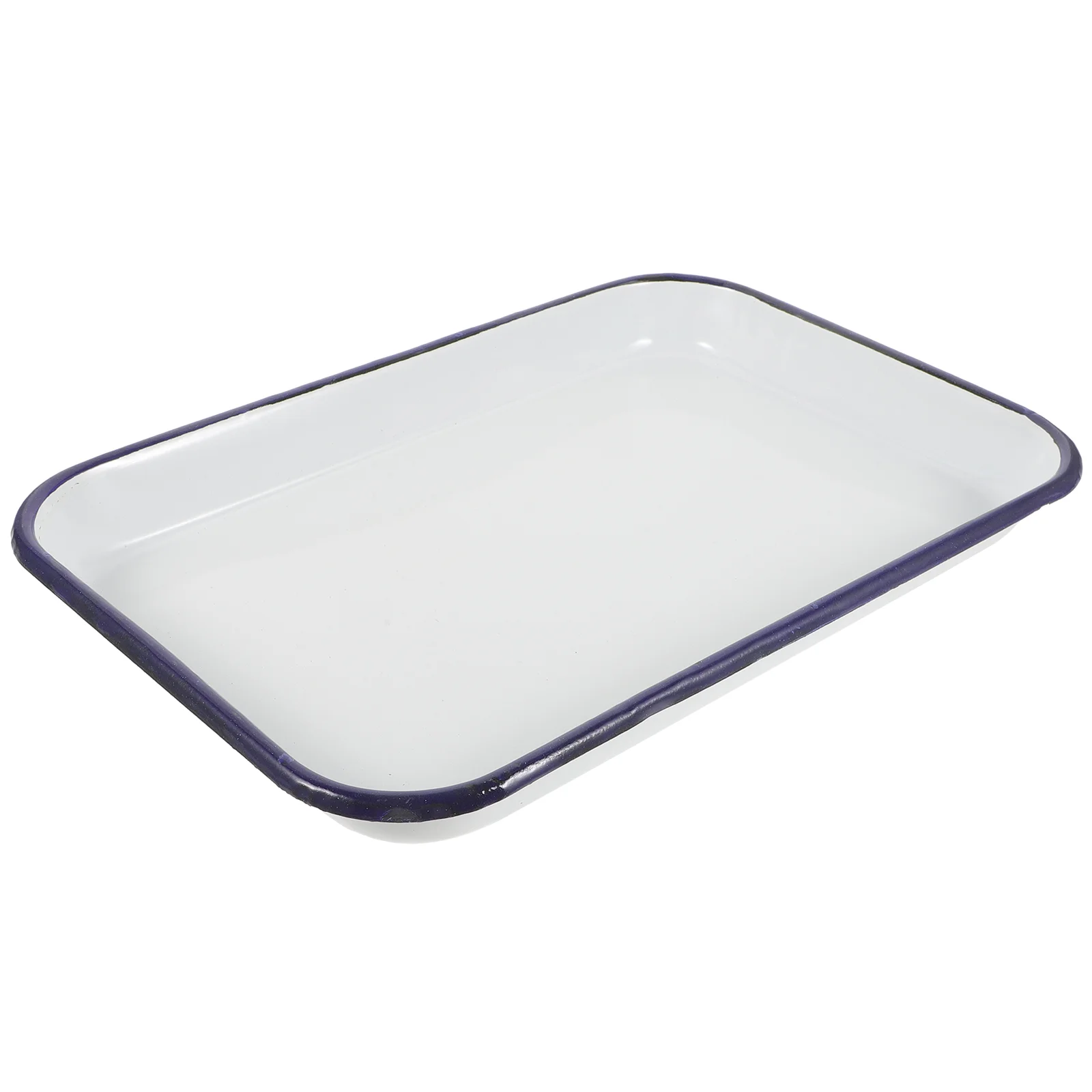 

Household Enamel Baking Dish Rectangular Roasting Tin Multi-functional Baking Pan for Kitchen Use enamel pie pans