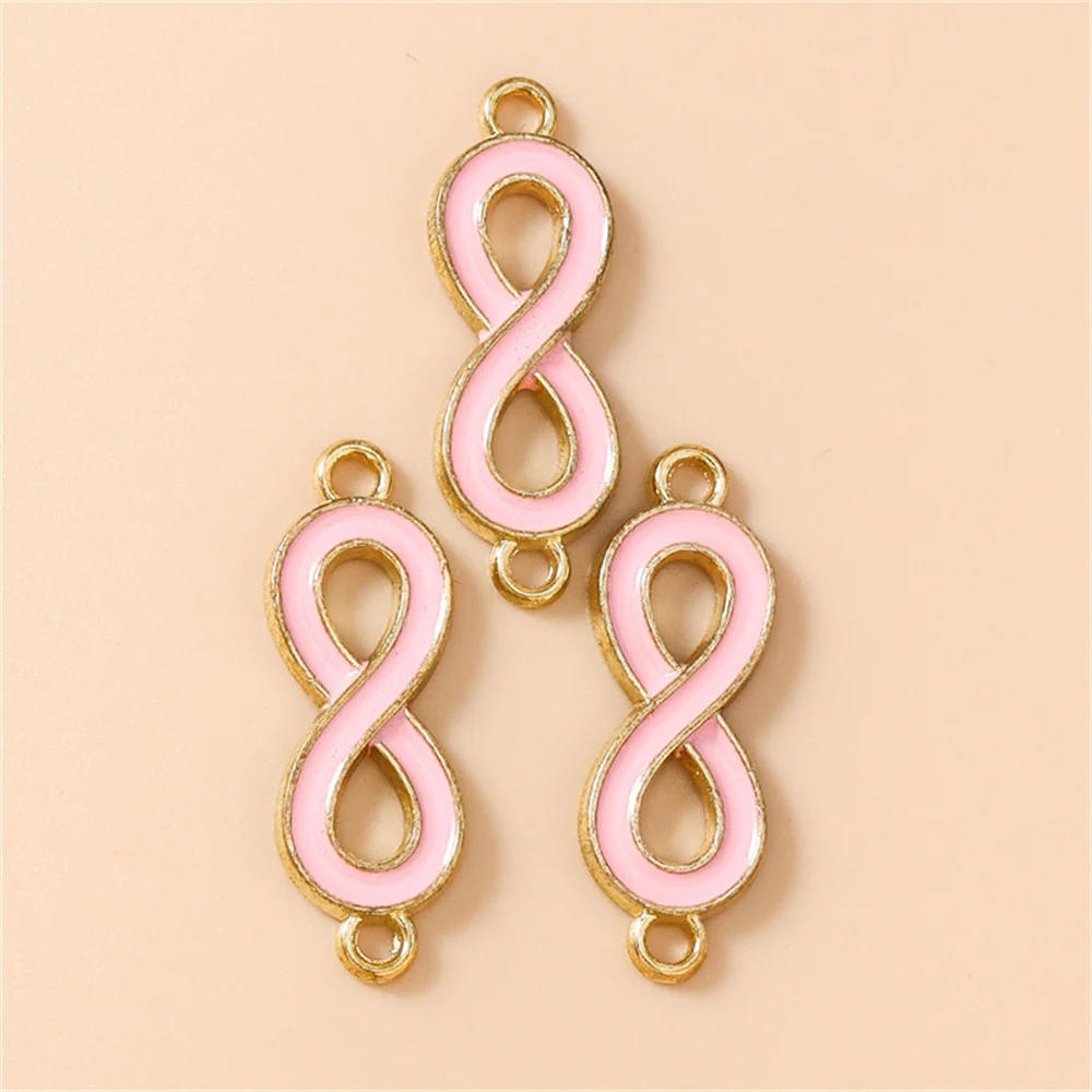 Leslie 20 Stück 10x27mm Emaille Bunte Unendlichkeitssymbol-Anhänger für Schmuckherstellung DIY Unendlichkeits-Anhänger Armband Halskette Zubehör – Detail 6