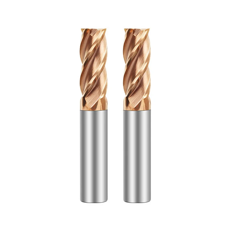 HRC55 4 Fluiten Wolfraamcarbide Frees Frees CNC Tool Legering Coating Platte Frees 1-20 Voor Metaal staal Verwerking