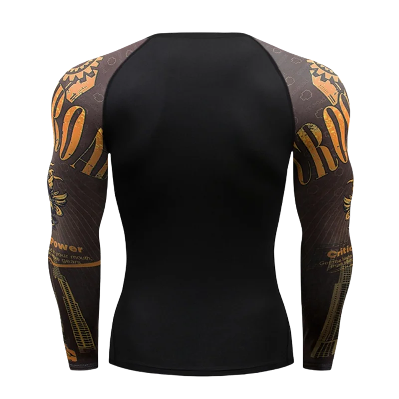 Compression Long Sleeve T Shirt Men Elastic Training T-shirt Gym Fitness Workout Tights Sport Jersey Athletic Running Shirt Men