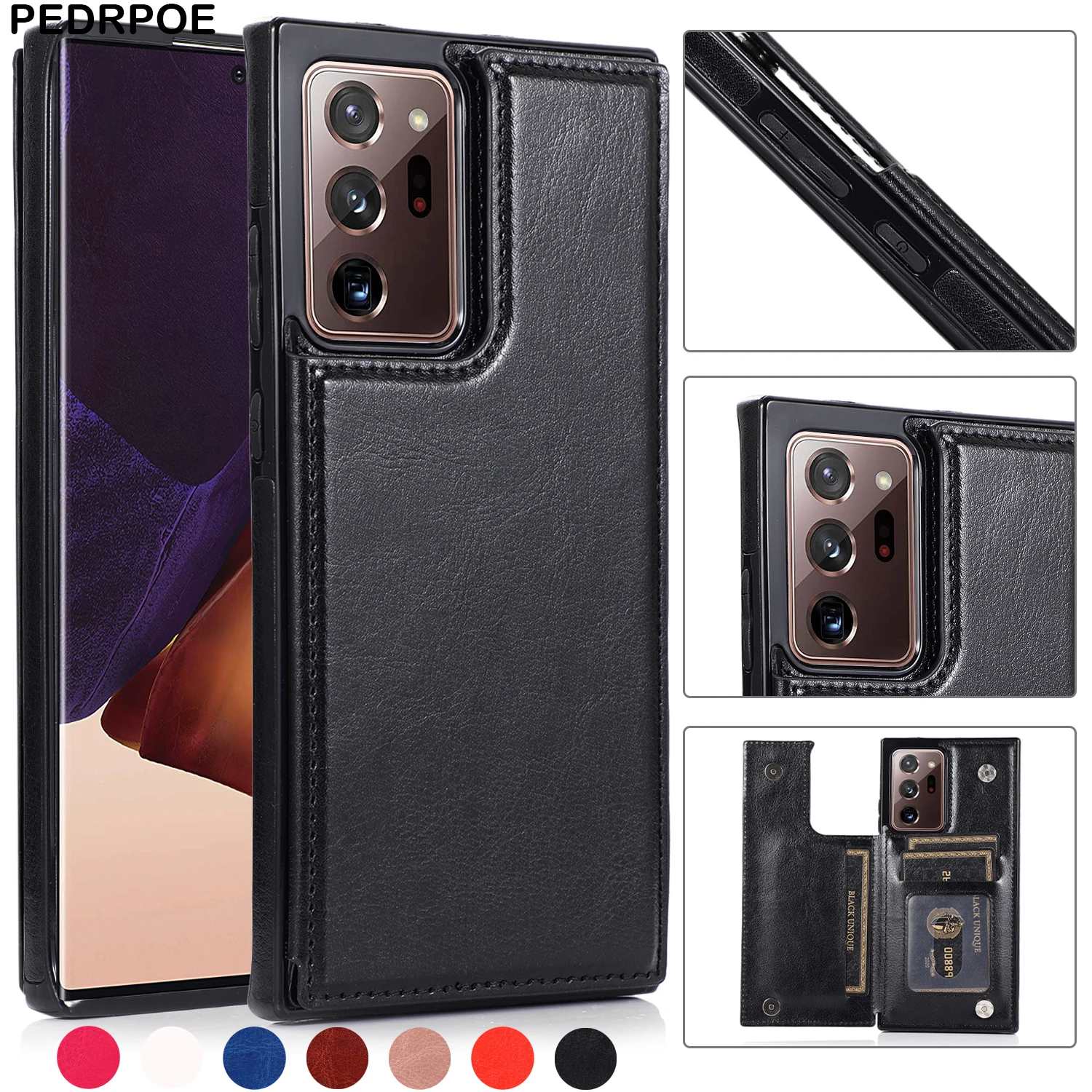 الجلود الوجه المغناطيسي غطاء الهاتف لسامسونج A91 90 82 81 73 72 71 70 53 52 51 50 42 40 32 30 22 20 21 S 13 12 10 E بطاقة حالة