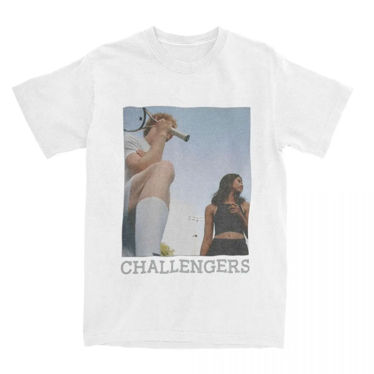 Mike Faist And Zendaya T-Shirts Men Challengers Movie Novelty 100% Cotton Tees Round Neck Short Sleeve T Shirts Clothes