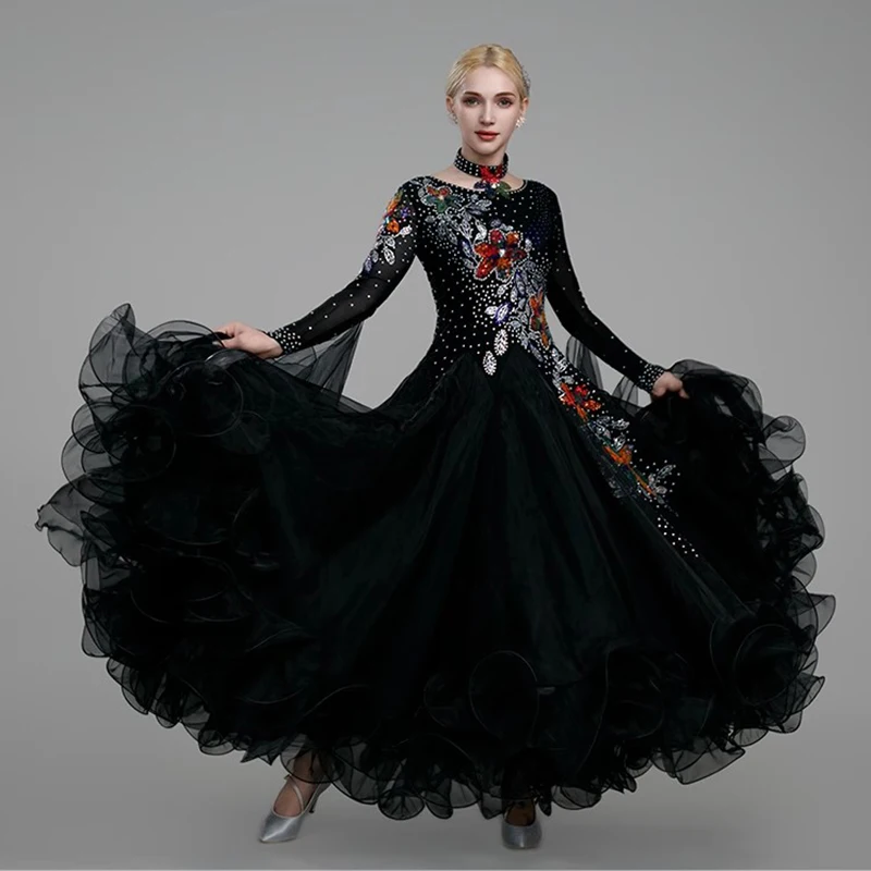Aangepaste High-end Ballroom Danswedstrijd Jurk 2024 Nieuwe Vrouwen Nationale Standaard Moderne KledingTango Wals Stadiumkostuums