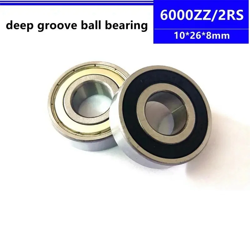 

50pcs 6000ZZ 6000-2RS 10*26*8 mm 6000Z 6000 -2Z 2RS 6000RS deep groove ball bearing 10x26x8 mm