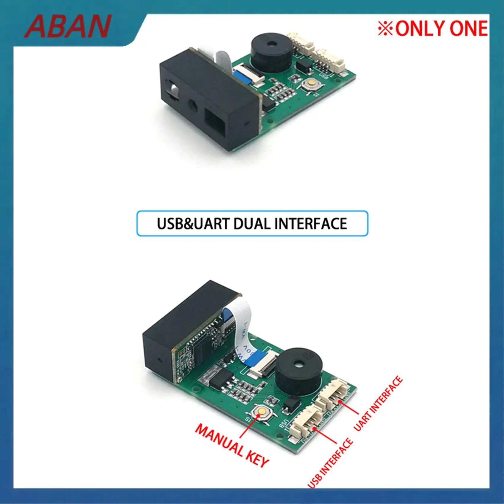 ABAN 2X GM67 1D 2D USB UART Bar Code Qr Code Scanner Module Reader For Android