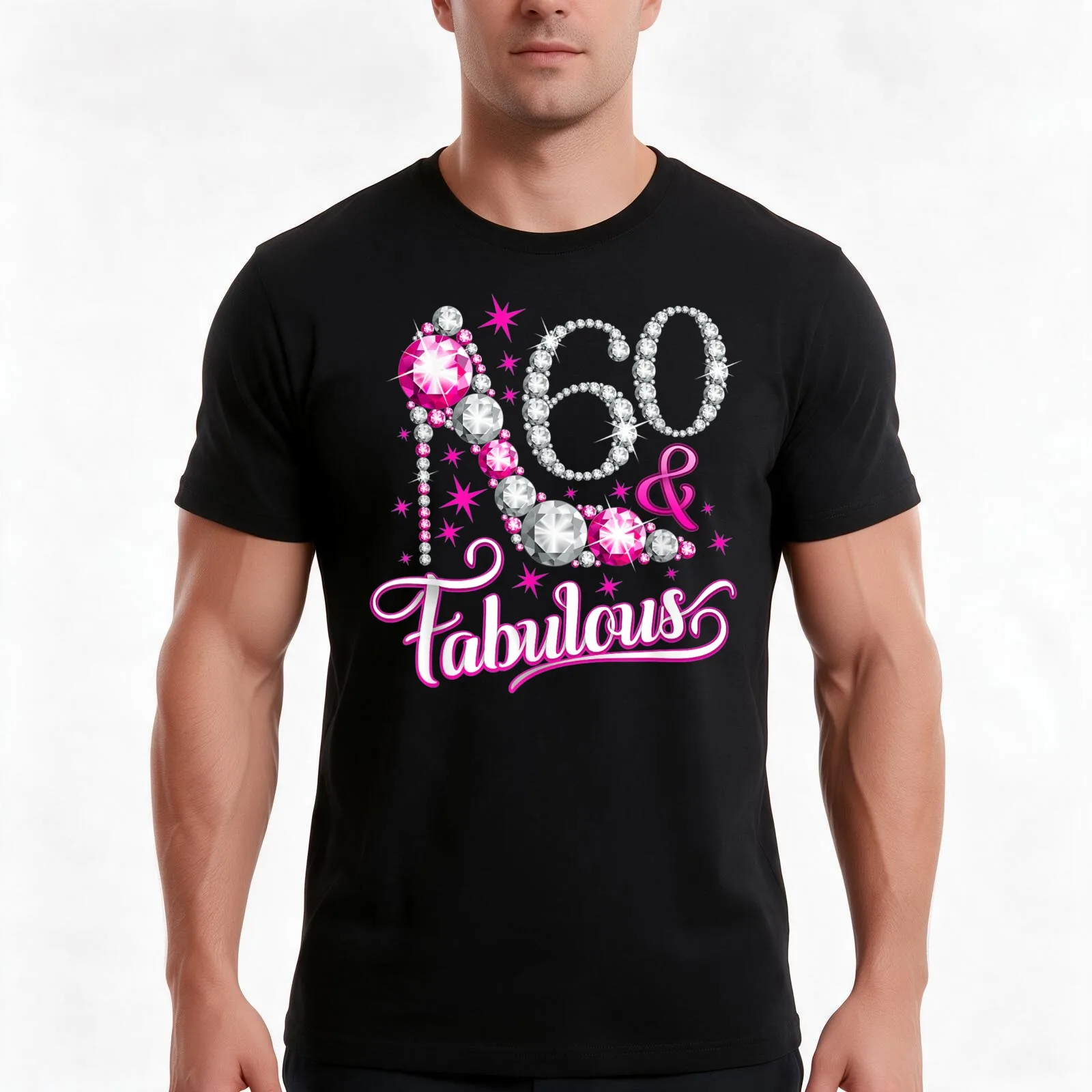 60 Birthday . Sixty And Fabulous For Ladies. T-Shirt Summer Casual Cotton Tee Oversized Streetwear Tops Vintage Graphic Print