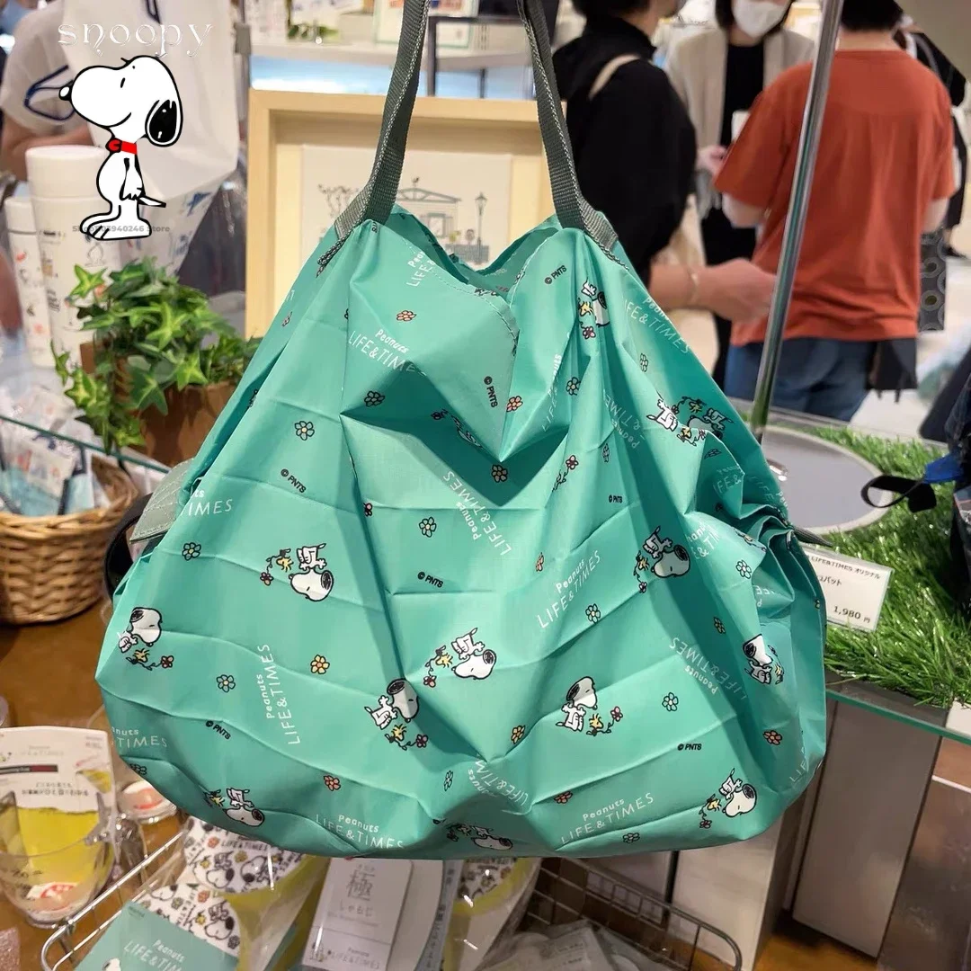 Snoopy Spot JapaneseJoint Bag Light Portable Environmental Protection Shopping Bag borsa pieghevole Travel Tote zaini