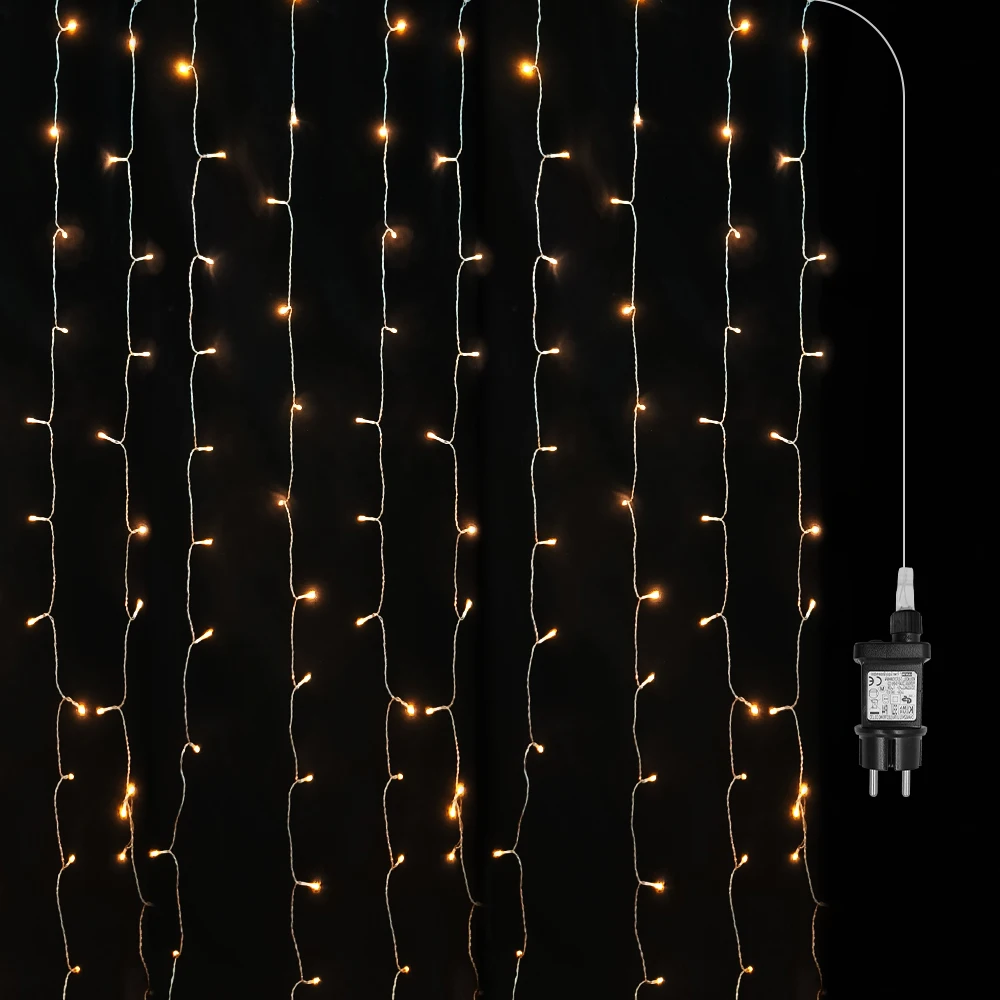 306 LED Fairy Garland Lights 8 Modes for Wedding Christmas Halloween Holiday for Bedroom Home Decor LED Curtain Lights