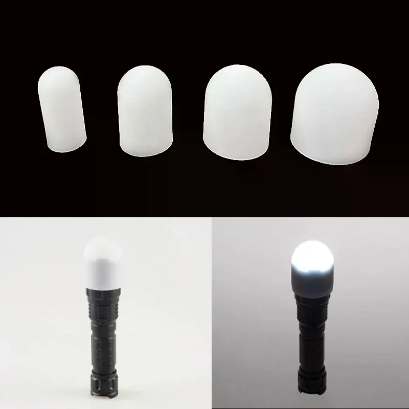 

1Pcs Silicone Elastic Flashlight Diffuser Lampshade Lamp Shade Flashlight Cover Φ28*Φ25*45/Φ35*Φ32*45/Φ41*Φ39*45