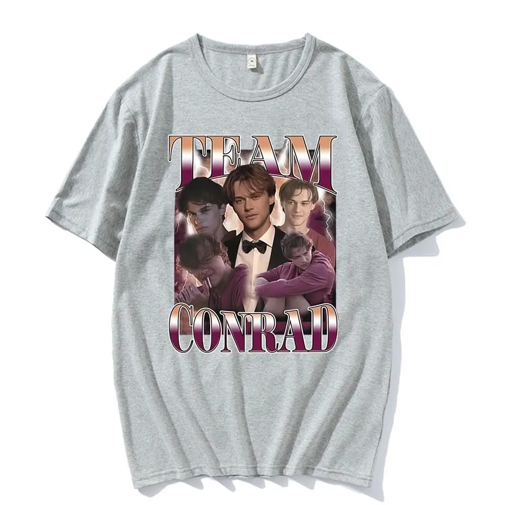 تي شيرت مطبوع على الشاطئ من فريق كونراد فيشر كوزينز ملابس رجالية تي شيرت هاراجوكو عتيق عالي الجودة تي شيرت مريح ملابس الشارع