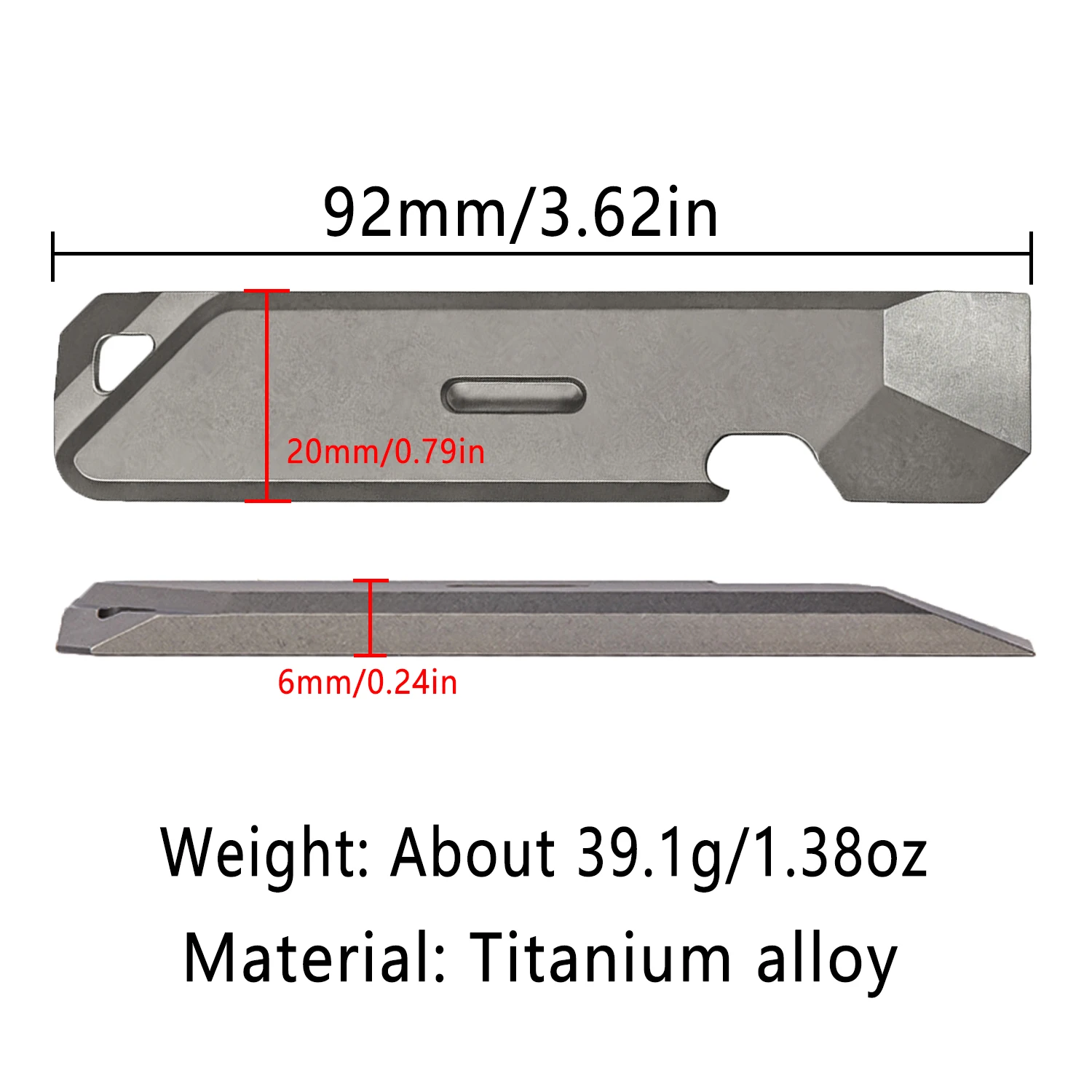 Portable titanium Outdoor EDC tools. Multifunctional hand tools