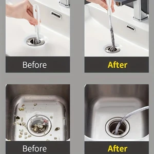Bathroom dredging brush, flexible drainage cleaner, clog remover, sink cleaning tools, hair remover, sewage 10 Main Sales House Cleaning - №7